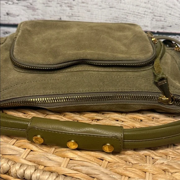 Aimee Kestenberg Away We Go Olive Green Suede leather Women's Bag - Picture 11 of 15